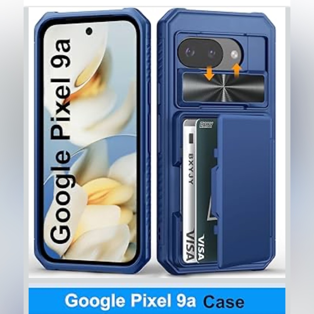 Google Pixel 9a Navy Wallet Phone Case